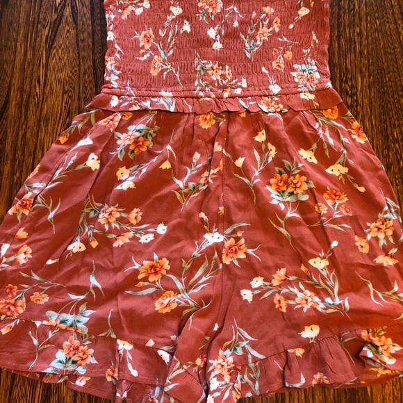 Strapless Floral American Eagle Romper - Picture 3 of 4